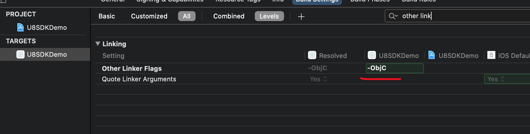 iOS build settings配置
